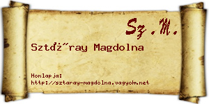 Sztáray Magdolna névjegykártya